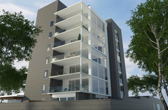 The building is being redeveloped into seven full-story residences.