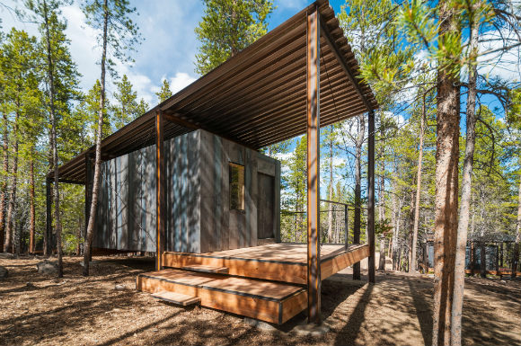 Outward Bound Micro Cabins by Colorado Building Workshop were recognized for built architecture under 20,000 square feet.