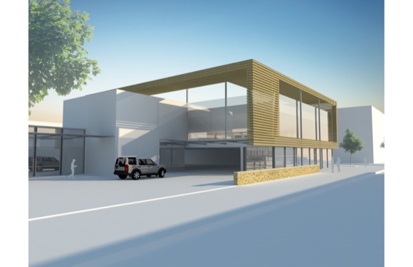 The existing store will connect to a new two-story modernist addition via an open staircase that leads to the rooftop deck. 