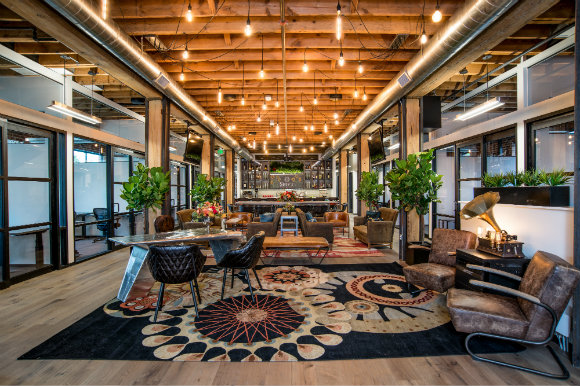 The lobby and main lounge at Shift Bannock feature some serious style.