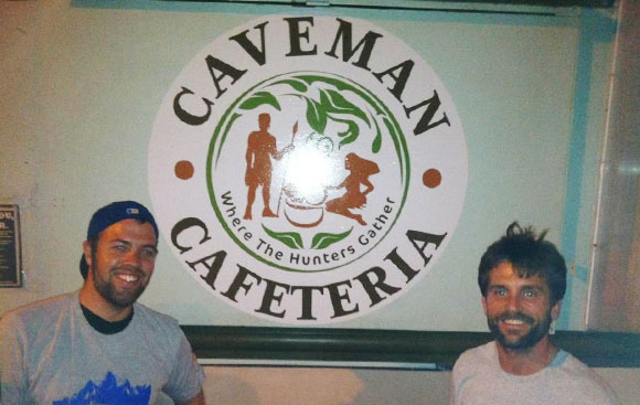 Will White, owner, and David Kenney, executive chef, of Caveman Cafeteria.