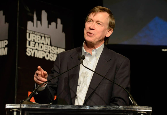 Governor John Hickenlooper spoke at the Rocky Mountain West Urban Leadership Symposium in 2013.