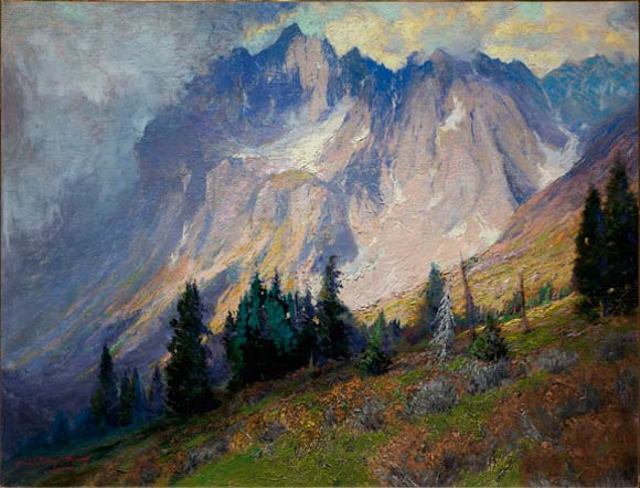 Charles Partridge Adams, Gathering Storm Near the San Juan Mountains, date not known. Oil paint on canvas. 
