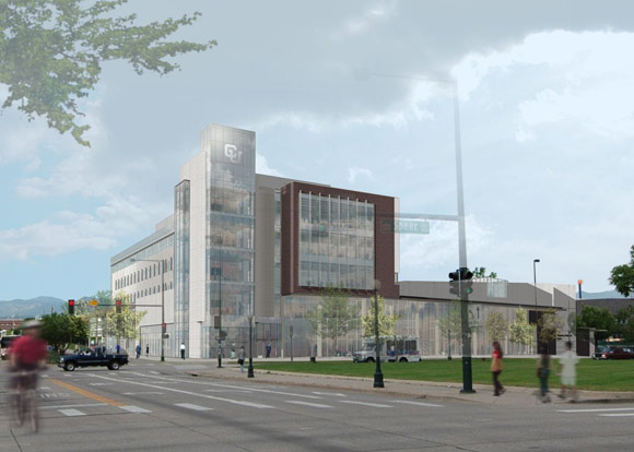 A rendering of CU Denver's new Academic Building 1.