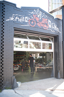 Moto Ocho opens up to both Broadway and Curtis Street.