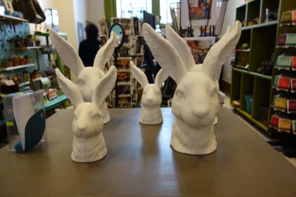 The retailers are handpicked, including 5 Green Boxes, puveyors of bunnies, baby heads and other offbeat decor.