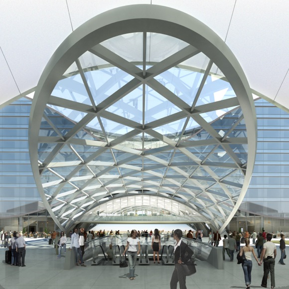 The DIA plaza will integrate with the main terminal's architecture.