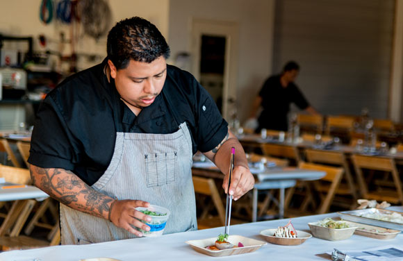 Dinner Lab launched in Denver's RiNo neighborhood at The Infinite Monkey Theorem in late September with Chicago chef Danny Espinoza's "New Age take on Mexican ingredients and flavors." 