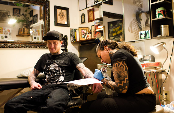 More than one in five American adults -- 21 percent -- has at least one tattoo, according to a 2012 Harris poll.