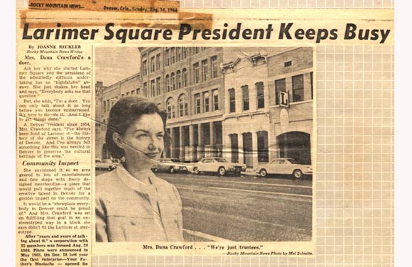 In 1965, Dana Crawford announced there was a movement to save the historic block. 