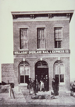 Larimer Street's old mail office in its early years.