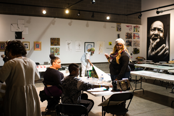 a standard weekly community studio program that happens every Tuesday inside RedLine from 1-4 p.m.