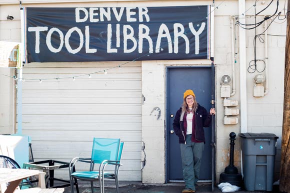 Sarah Steiner co-founded the Denver Tool Library with Cody Noha in 2015.