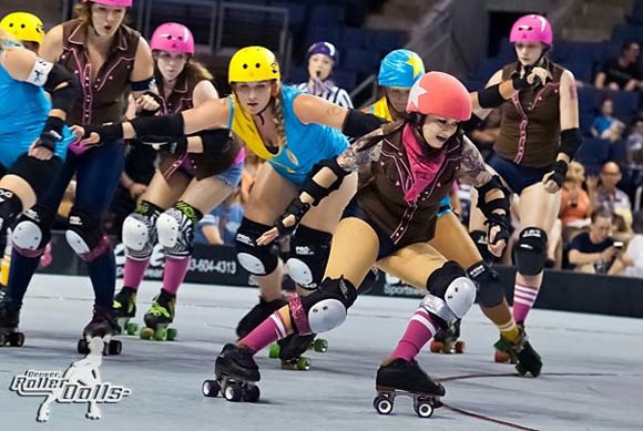 Melissa Withem says roller derby is a great outlet when "you just need to hit somebody."