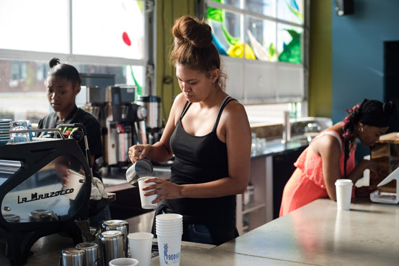 New employees are paid the industry average for baristas.