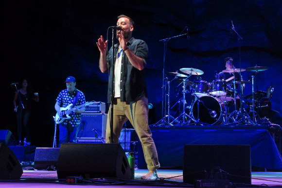 The Motet performs during the group's first headlining gig at Red Rocks.