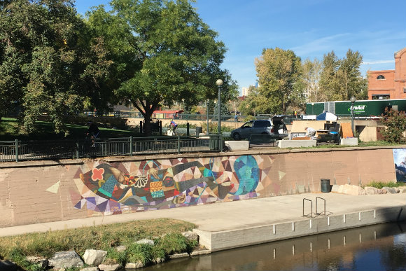 Cherry Creek mural by Pedro Barrios and Jaime Molina.