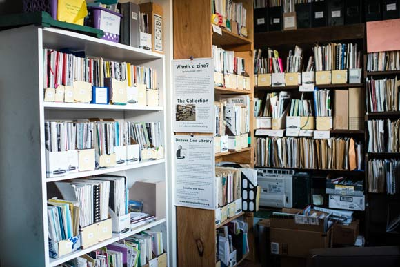 The Denver Zine Library is one of The Temple's resident nonprofits.