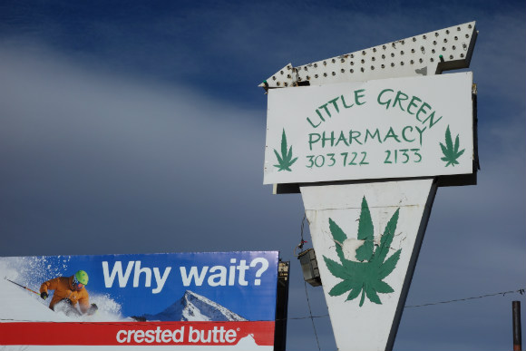 There are about 20 marijuana dispensaries on a two-mile stretch of South Broadway.