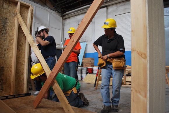 Students getting hands-on learning at Colorado Homebuilding Academy