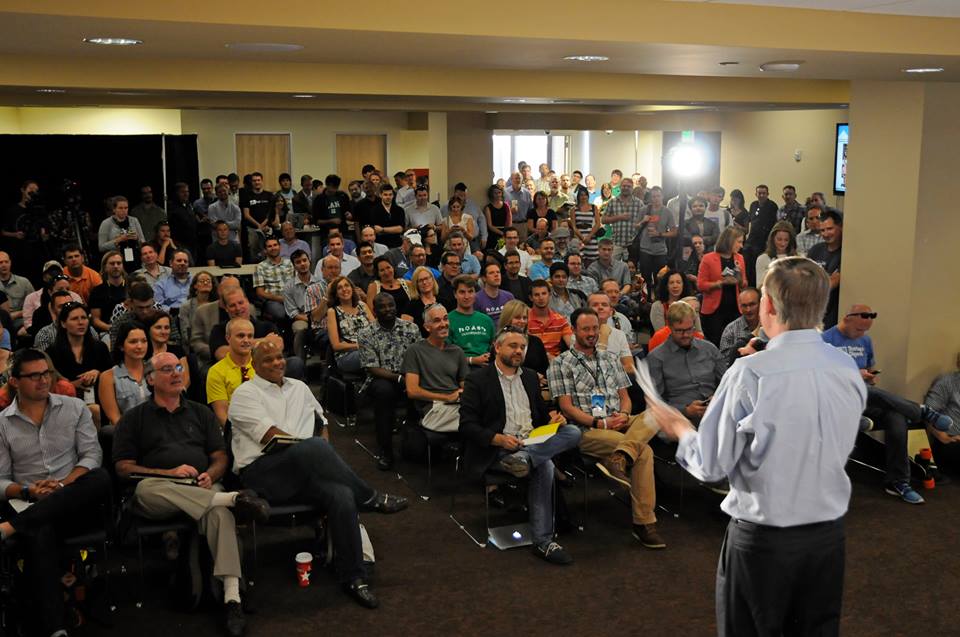Gov. Hickenlooper addresses Denver Startup Week.