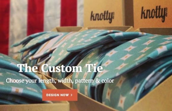 Knotty Tie Co. is breaking ground with its custom-tie website.