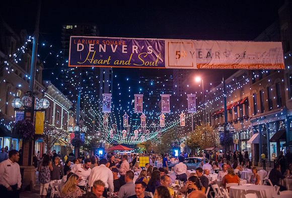 Dining Al Fresco on Larimer Square is a popular annual event.