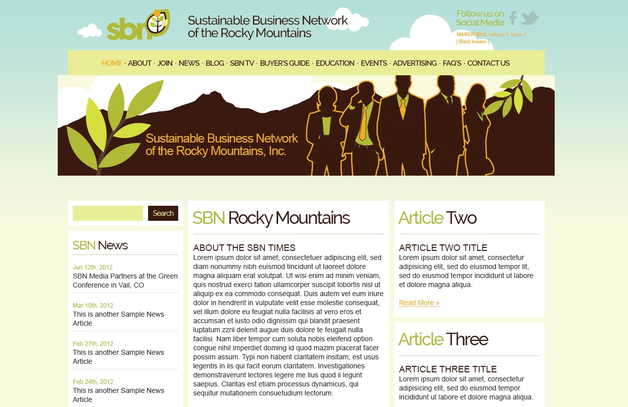 The coming portal for the Sustainable Business Network of the Rocky Mountains.