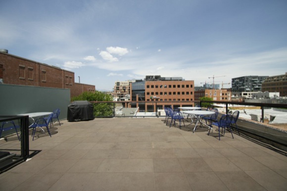 The rooftop deck.