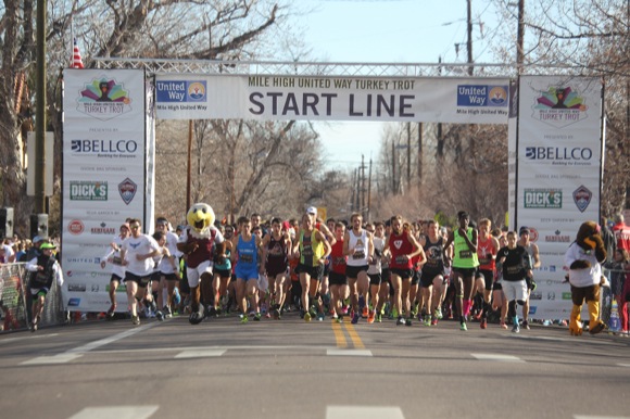 The starting line at the 2013 Turkey Trot.