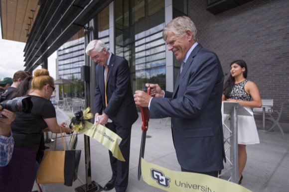 Chancellor Don Elliman cuts the ribbon on Aug. 9, 2014.