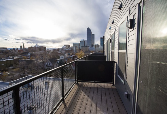 The view of downtown Denver from 1756 Clarkson.