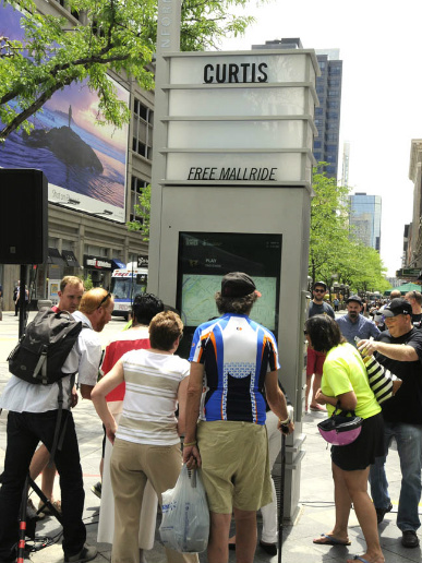 Most of the kiosks are located along the 16th Street Mall.