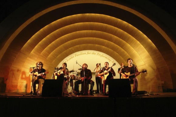 Los Pingous performs at Levitt Pavilion Pasadena.