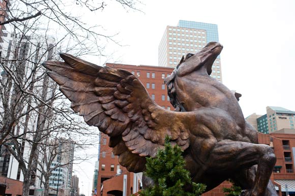 A large sculpture in LoDo.