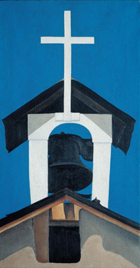 Georgia O’Keeffe, Church Steeple, 1930. Oil on canvas; 30 x 16 in. Georgia O’Keeffe Museum; Gift of The Burnett Foundation (1997.06.017).