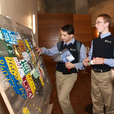 A peek at the exhibits lounge at TEDxYouth@MileHigh 2012.