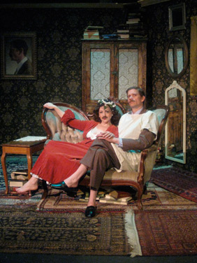 Erin Rollman as Carlotta O'Neill and Erik Edborg as Eugene O'Neill in The World is Mine.