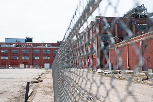 The Gates site breaks up the streets running through the neighborhoods adjacent to it.