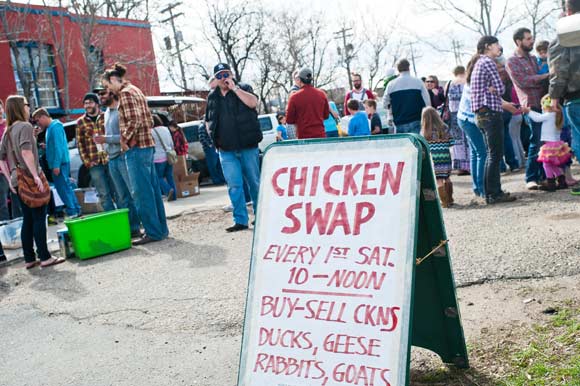 The livestock exchange is the first Saturday of every month.