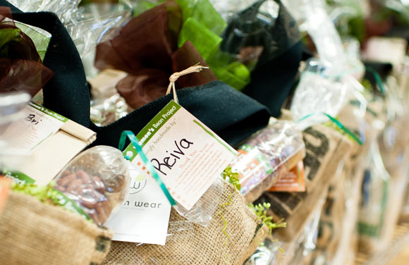 Hand-written tags let people know who put their bags together.