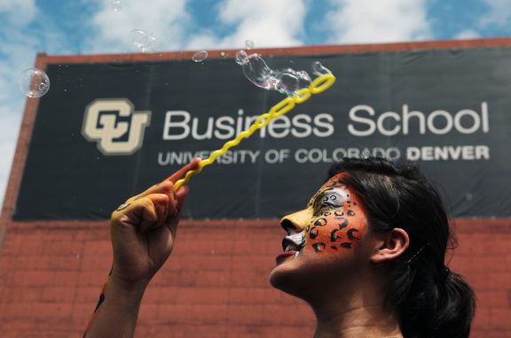 Facepainting is just one of the activities at the CU Denver Block Party.