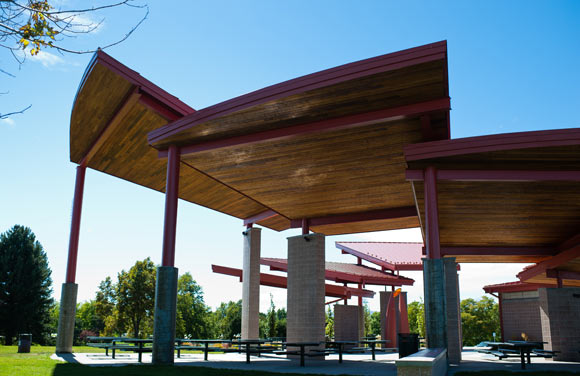 The picnic pavillion was part of the first phase of the park's improvement projects.