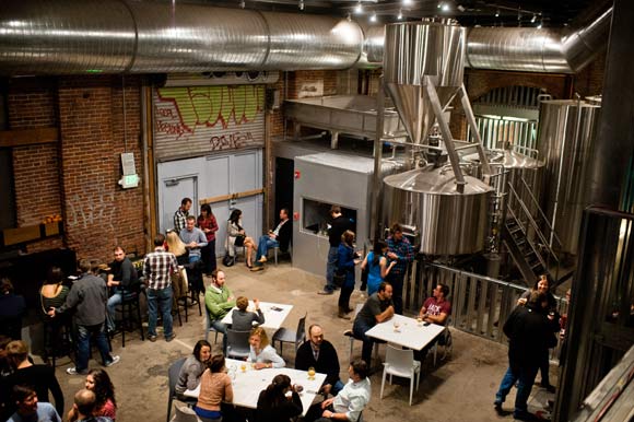 An overhead view of Crooked Stave Artisan Beer Project.