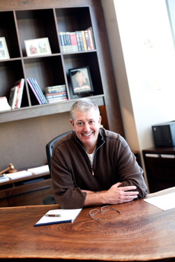 Rob Cohen at his desk.