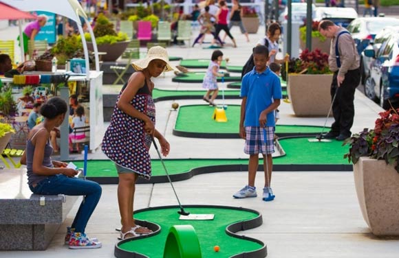 The Porch in Philadelphia reinvented the area next to the depot as a lively public space.