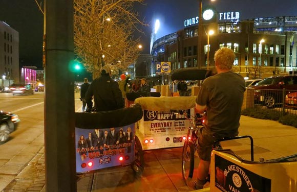 The home opener for the Colorado Rockies is the unofficial start of pedicabbing season. 