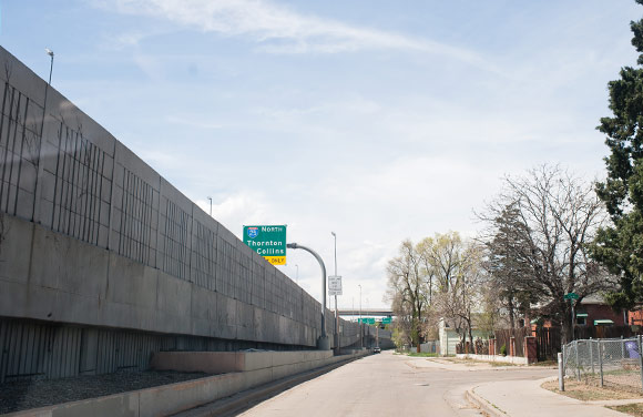 I-70 and I-25 divide the Globeville community.