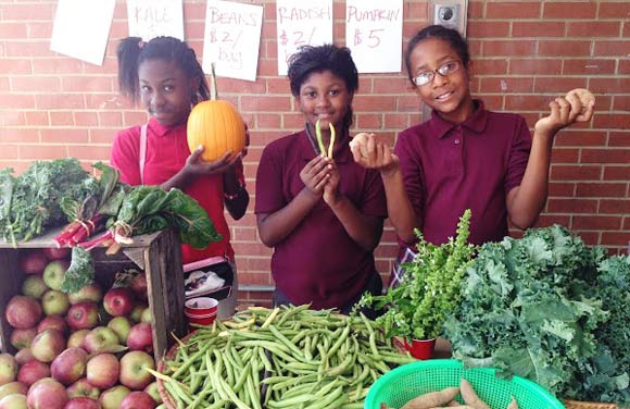 Food grown at a DC school.