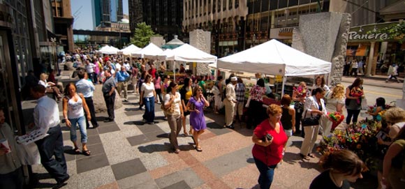 Nicollett Mall farmers market.